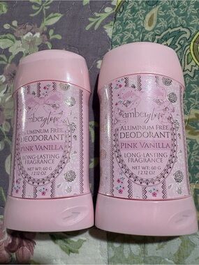 Pink Vanilla Aluminum-Free Deodorant Stick - Pink